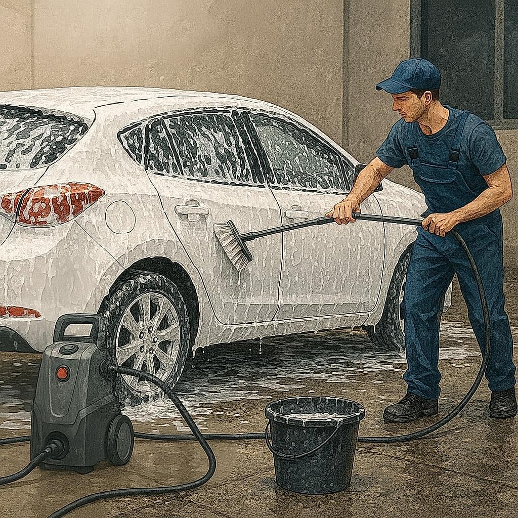 Profesyonel araç kaplama işlemi